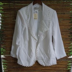 St. Anthony Evening 12 White Party Fancy Blazer Vintage